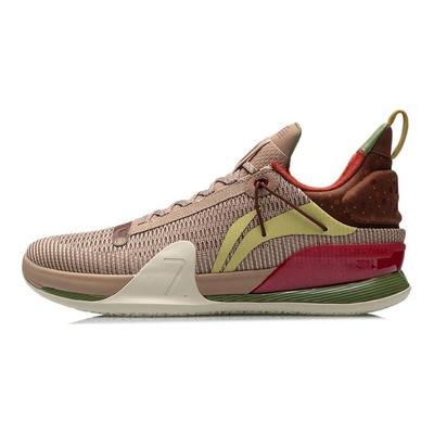 Баскетбольные кроссовки Li Ning Flash 7 Premium Shock Absorbing Anti-Slip Wear-Stick Rebound Low-Top Мужские кроссовки светло-серо-коричневые ABAR001-3