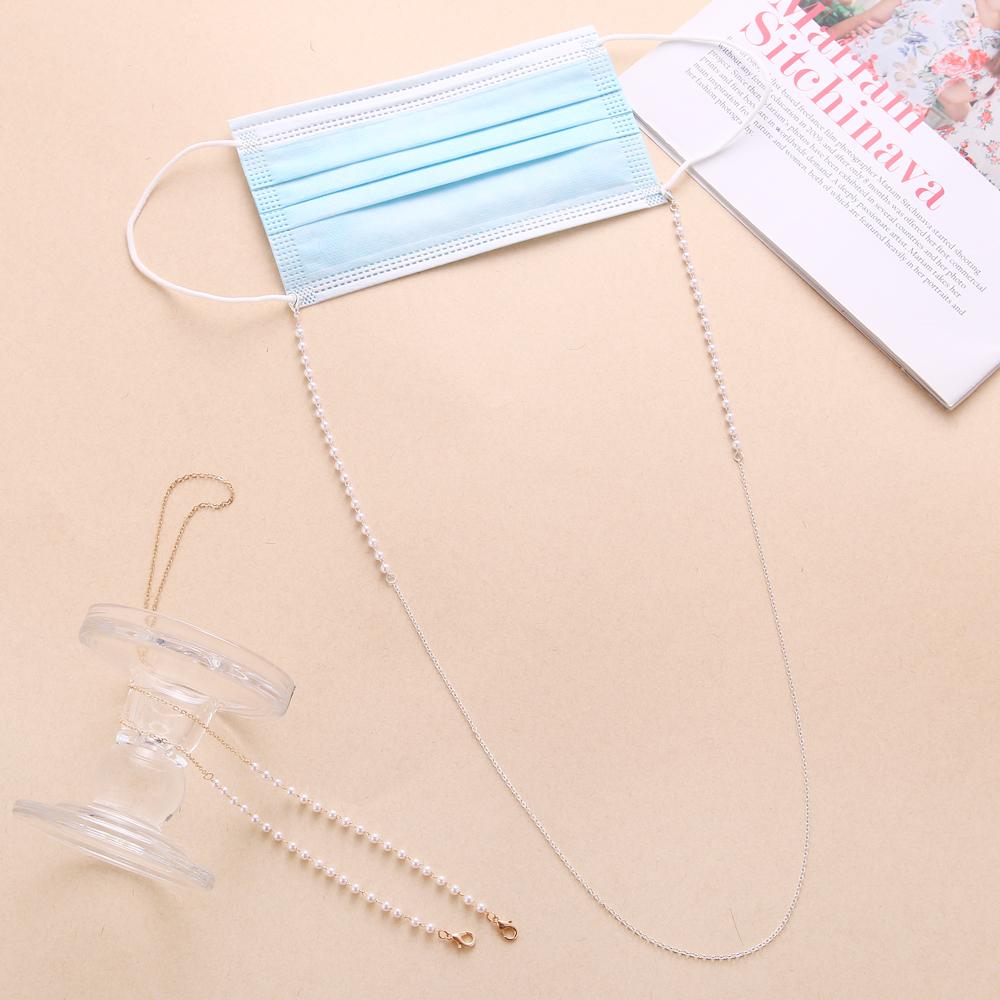 2024 противоскользящая цепочка для очков, аксессуары, ювелирное украшение, ожерелье, элегантная ретро-модная цепочка для солнцезащитных очков, маска, ремешок, жемчужное ожерелье