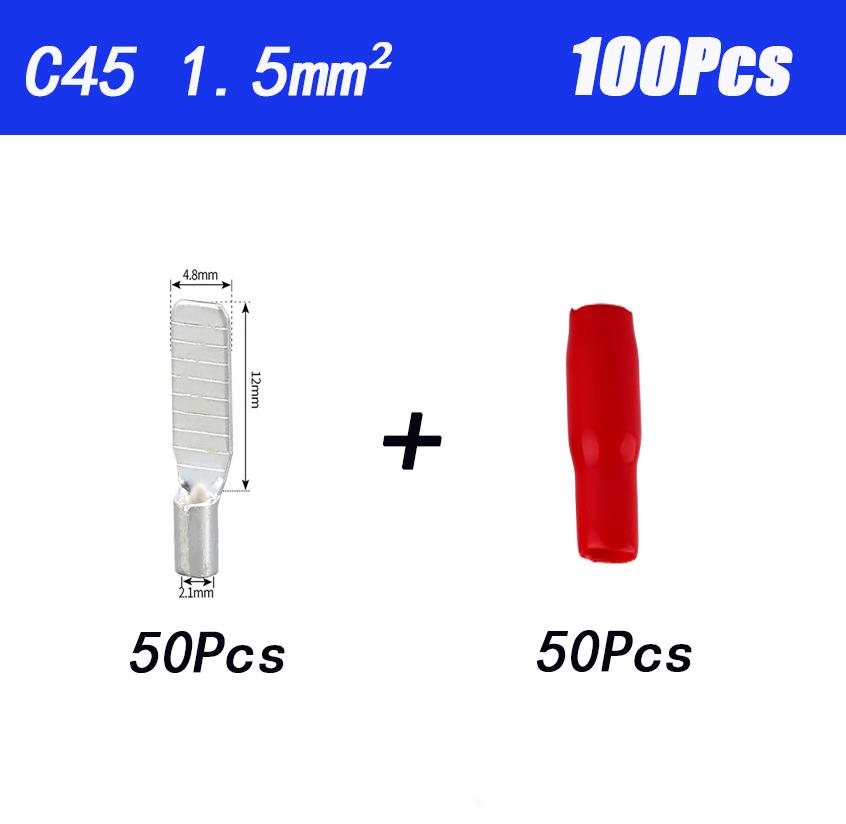 Really Copper Circuit Breaker Plug Pin Crimp Terminal C45-1.5 2.5 4 6 10 16 25 35 50 Mm² C45 Air Switch Connector100/50/20/10Pcs