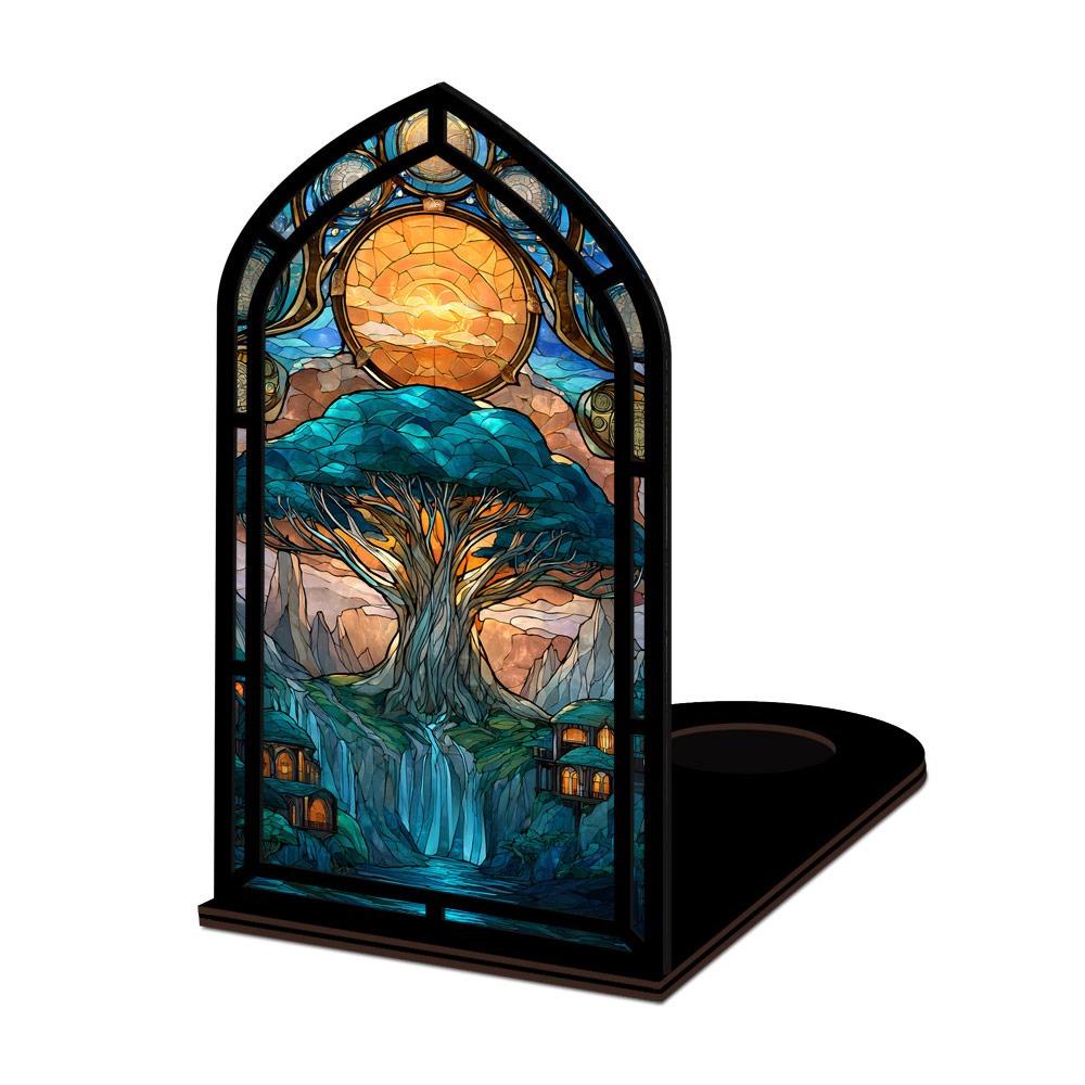 Multicolor Candle Holder Gothic Arch Design Light-transmitting Table Setting Book Nook  Living Room