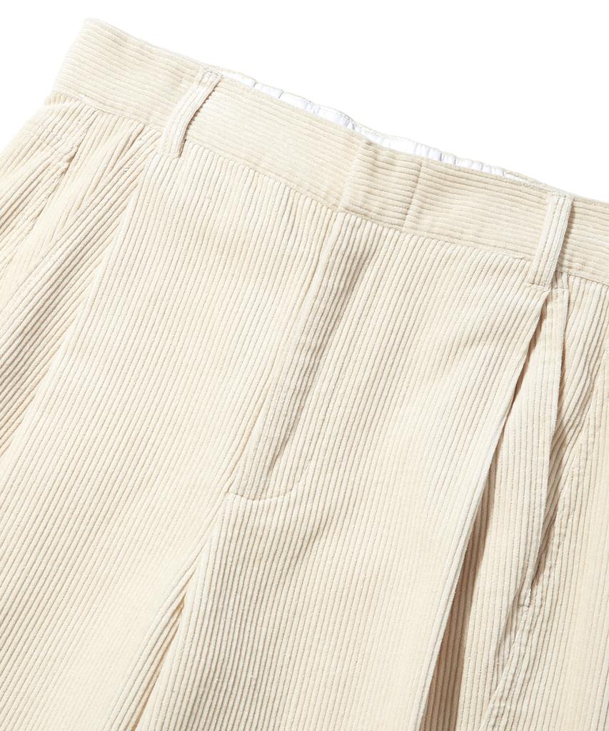 DTHIRTYONE Curved Corduroy Pants_Cream