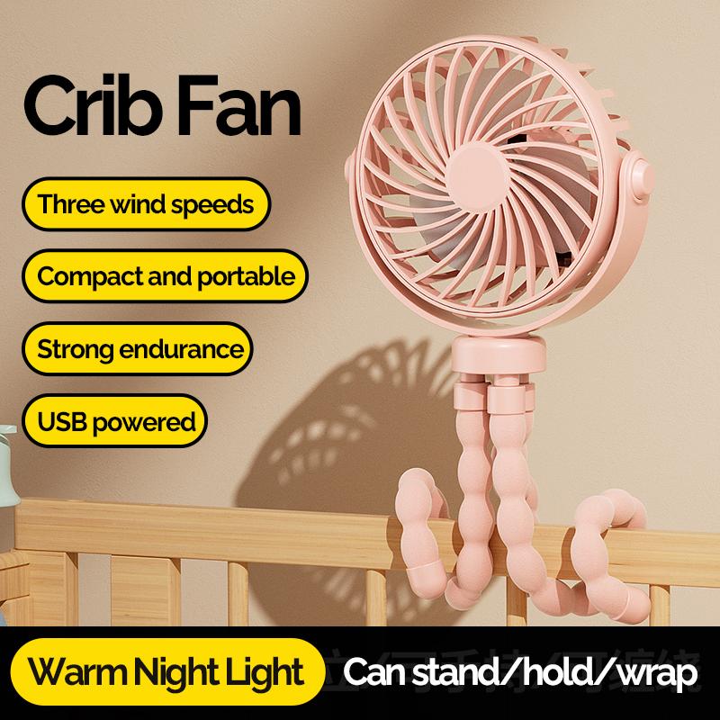 New USB Rechargeable Portable Octopus Mini Fan 3 Speed Handheld Cooling Fan With Hanger Outdoor Table Necklace Variable Styling