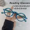 Круглые очки для чтения с цветными блоками Мужские Женские Модные Маленького размера Ретро Оптические Очки для пресбиопии плюс Диоптрии от +1.0 до +4.0