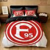 Frankfurt Football Pattern Bedding Quilt Set Quilt Cover Pillowcase Home Birthday Gift(1 * Duvet Cover + 2 * Pillowcase, Without Core)