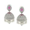 Очаровательные дизайнерские серьги Jhumka Estele с родиевым покрытием и жемчугом для женщин
