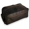 Leather Toiletry Bag Waterproof Dopp Kit Shaving Bags And Grooming For Travel Groomsmen Gift Men Women Hanging Zippered Makeup Bathroom Cosmetic Pouch