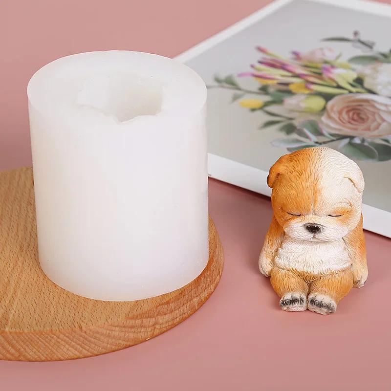 Главная Настольная машина для перевозки животных, модель украшения, мультяшный щенок, силиконовая форма, сделай сам, форма для шоколадного печенья