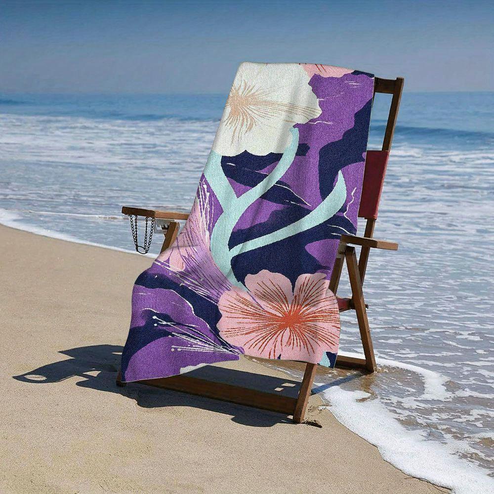Abstract Dahlia Flower Beach Towel for Adults Towel Fashion Blanket Ultra Absorbent Quick-Drying Pool Towels for Travel Swimming Camping