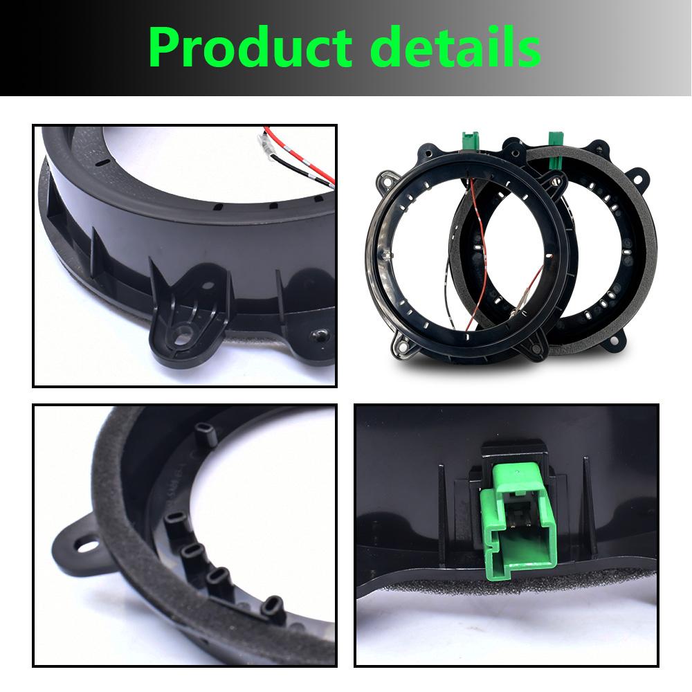 2 шт. Модификация автомобильной аудиосистемы 6,5-дюймовый адаптер для динамика Монтажная прокладка Специальный аудиоразъем без потерь Подходит для Hyundai Ix35 Kia K3 K5