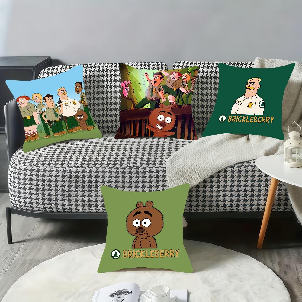 Cartoon B-Brickleberrys Funny cushion cover Pillow Cover Home Sofa living Decoration Room Office Car Nordic Simplicity