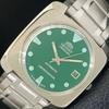 USED VINTAGE ORIENT AUTOMATIC 46941 JAPAN MENS GREEN COLOR DIAL WATCH A702206-5 R123-a702206