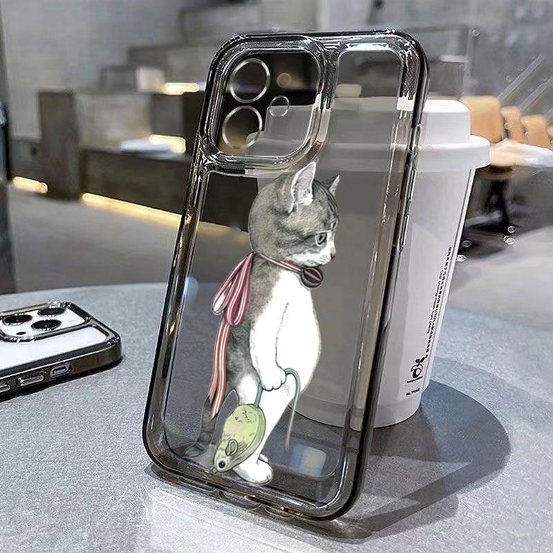 Креативный цветной прозрачный чехол для телефона с собакой для iPhone 17 Air 16 15 14 13 Plus 12 11 Pro Max XS X XR 7 8 Plus 16E SE 2022 Чехол