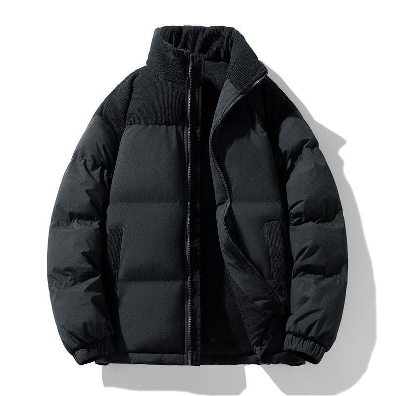 New Winter Couple's Jackets for Men and Women, Casual Windproof Fleece-Lined Thick Warm Stand-Collar Cotton Coats