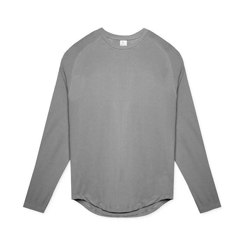 Do The Work Осенняя спортивная мужская быстросохнущая сетчатая футболка для бодибилдинга и фитнеса, однотонная плотная футболка с длинными рукавами M-2XL