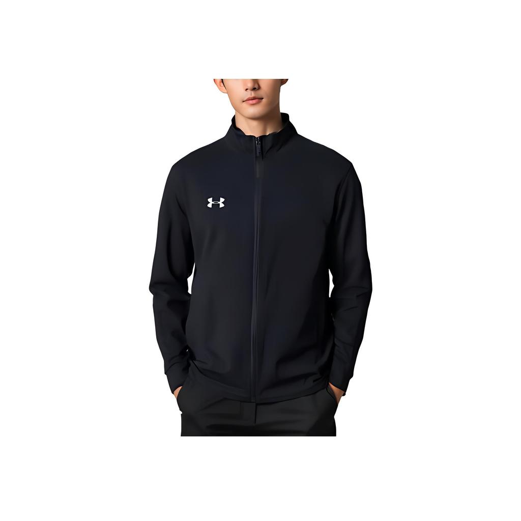 Under Armour Спортивная серия Женская тренировочная куртка с логотипом и принтом для активного отдыха Повседневная спортивная куртка на молнии Куртки унисекс Черная 24500402-001