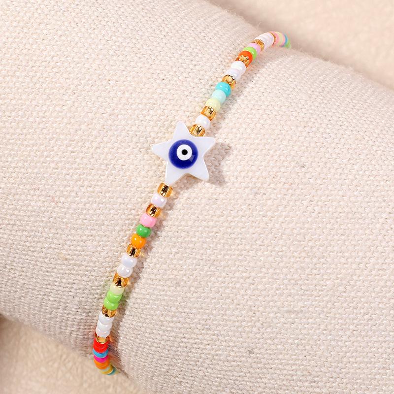 Браслет из бусин «Глаз дьявола» ручной работы с дизайном стеклянной ниши