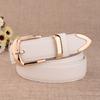 1PC Fashion Women Leather Belts High Quality Gold Buckle Best Matching Dress Jeans Belts for Lady