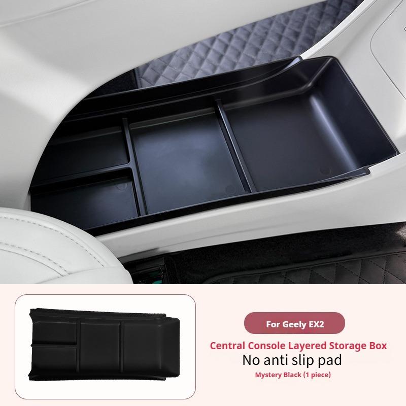 For Geely EX2 Car Layered Storage Box Below The Central Control Armrest Box Tray Storage Device Automotive Interior Accessories