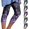 Women's Fashion Casual Outer Bottoming Trousers Vintage Floral Print Seventh Trousers