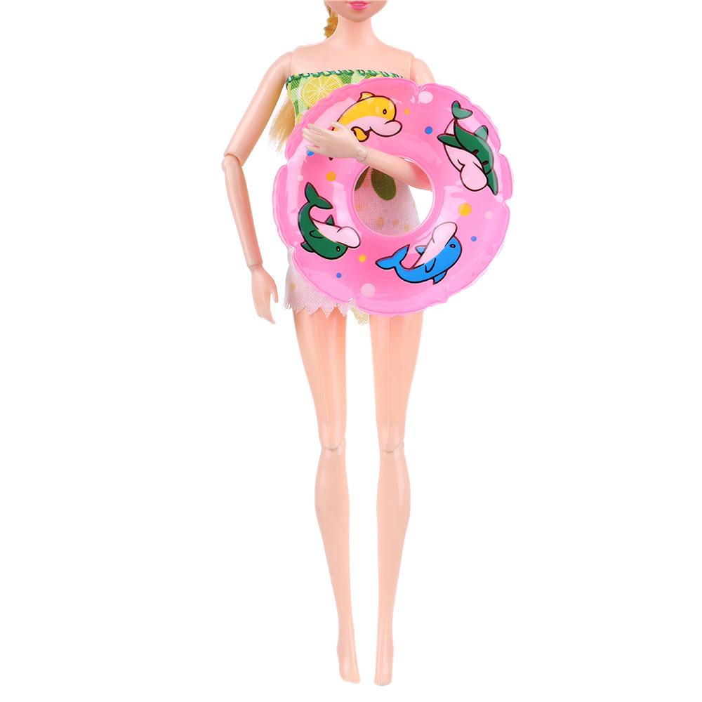 Play House Dollhouse Accessories Toy Lifebelt Miniature Swimming Ring Cartoon Animal Doll Lifebuoy