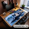 Wolf Theme Custom Mouse Pad Personalized With Name Text Customized Desk Mat For Office Home Decor