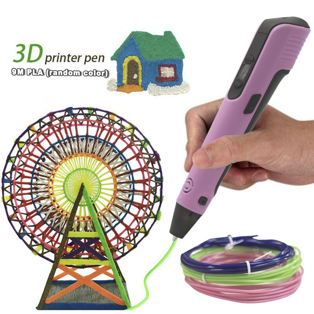 Новая Умная 3D-ручка для рисования Детские DIY-игрушки для рисования Дисплей с ЖК-экраном 9-метровые PLA-филаменты Нишевые Праздничные Креативные Подарки
