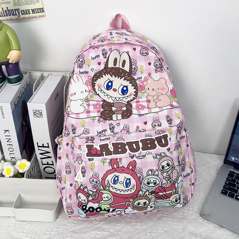 Labubu Children's School Bag New Cartoon Cute Backpack Printed Primary School Students Lightweight Backpack