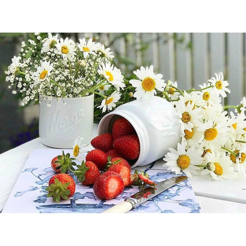 New DIY 5D Diamond Painting Flowers Diamond Embroidery Little Daisy Cross Stitch Full Round Drill Mosaic Home Decor Gift