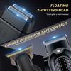 Solimpia Hair Trimmer Shaver Portable 3-Piece Set for Stubble Shaving White Hair Brightening Precision Contour Carving