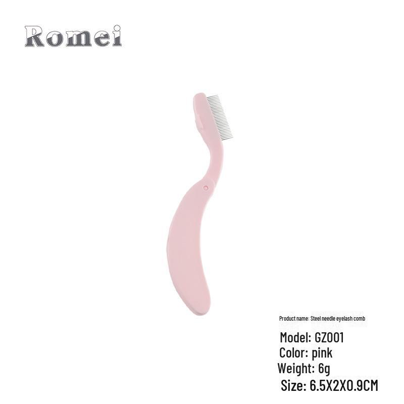 Расческа для бровей и ресниц 8 в 1 из нержавеющей стали с переносной пластиковой ручкой