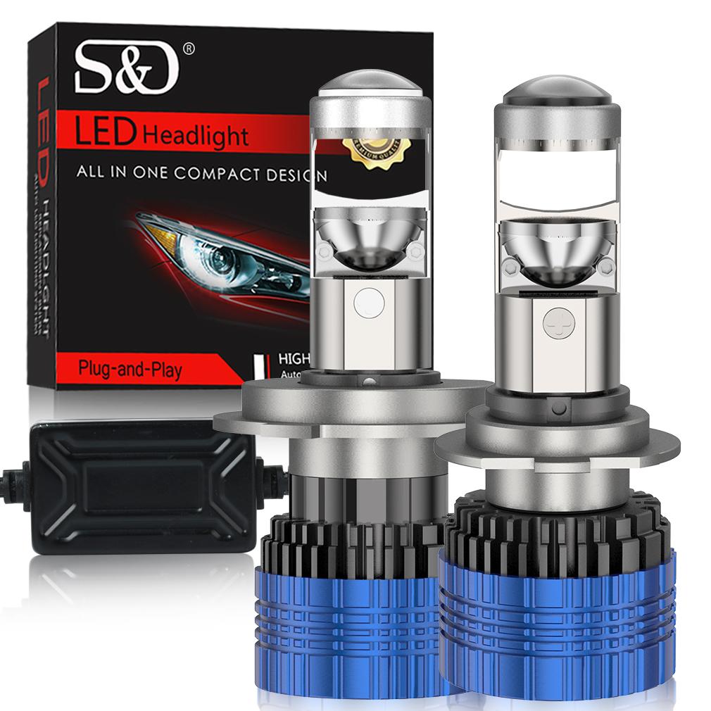 2Pcs H4 H7 Led Projector Lens Headlight Mini Bulbs H8 H11 Canbus 9005 HB3 9006 HB4 Car Headlamp 30000LM 300W Hi/Lo Beam Spotlight LHD RHD Auto Lamp