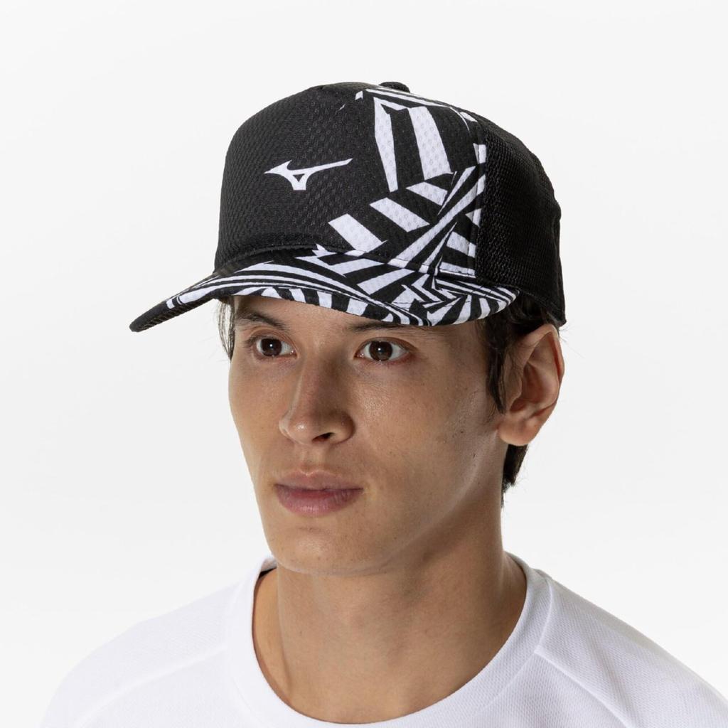 Mizuno Клубная кепка для тенниса, черная, шляпа, унисекс, 62JWC002,