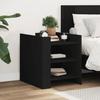 VidaXL Bedside Table Black 45x50x50 Cm Engineered Wood, Bedside Cabinet, Side Table, Bed Cabinet, Cabinet of 848291