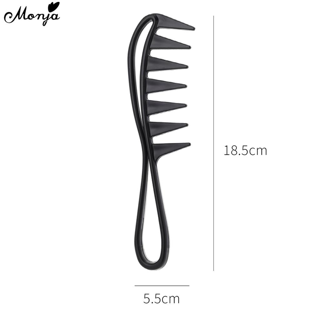 monja Расческа с широкими зубьями, расческа для вьющихся волос, парикмахерская, цветной гель, гладкая расческа, щетка, массажная щетка, инструмент для укладки, домашний DIY, женская и мужская мода