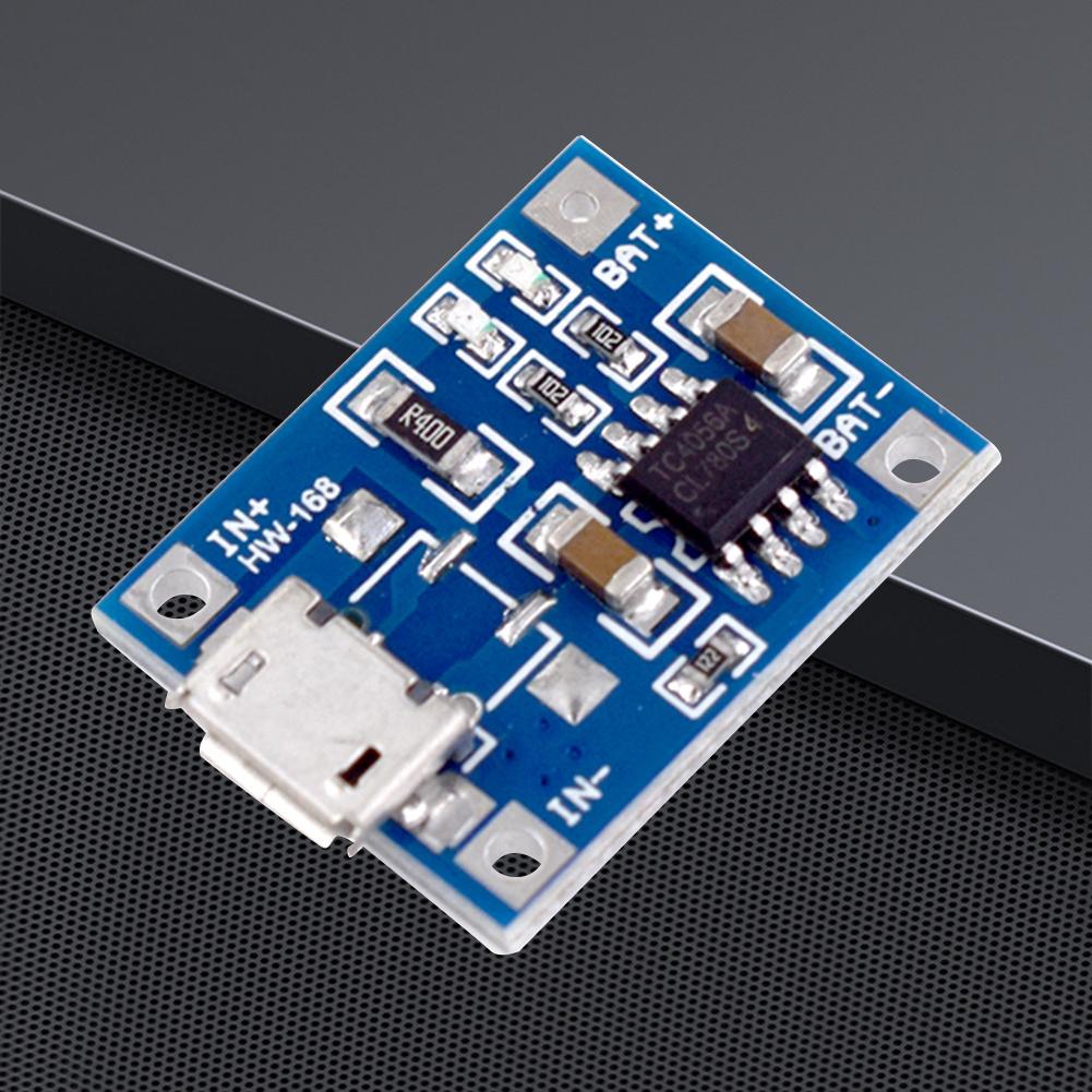 Модуль зарядки аккумулятора Micro USB Портативная панель зарядного устройства 1А DC4.5-5.5V с индикатором для литиевых аккумуляторов