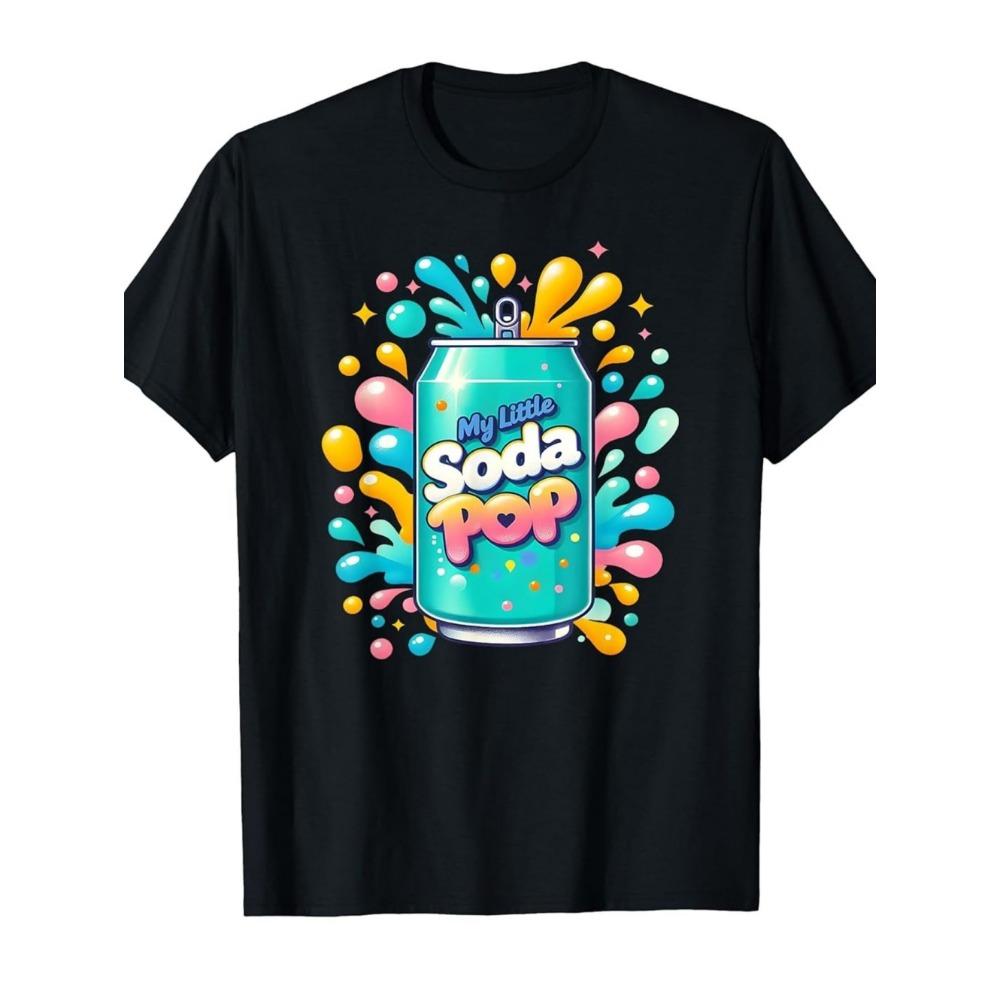 Футболка 'Little Soda Pop' для детей K-Pop Музыка Корейское Аниме Футболка Рэп Хип-Хоп Одежда для Девочек Милая Футболка Детский Топ