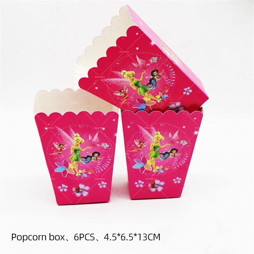 Cartoon Tinker Bell Balloons Birthday Party Decoration Tableware Elf Little Fairy Paper Plate Cup Tablecloth Supplies Background