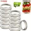 12pcs Replacement Sealing Rings For Mason Canning Jars, Split Mason Ring For Ball, Kerr And More, 100% Fitting, Summer Drinkware
