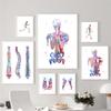 Human Anatomy Poster Skeleton Bones Canvas Paintings Wall Art Medical Office Clinic HD Photos Physiotherapy Room Decor Frameless