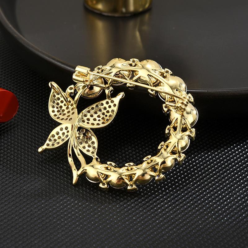 Atmospheric Luxury European Butterfly Brooch High-End Brooch Clothing Accessories Temperament Elegant Pin
