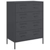 VidaXL Buffet Anthracite 68x39x89 Cm Steel, Cabinet, Cupboard, High Buffet, Side Cabinet, Storage Cabinet, 842984