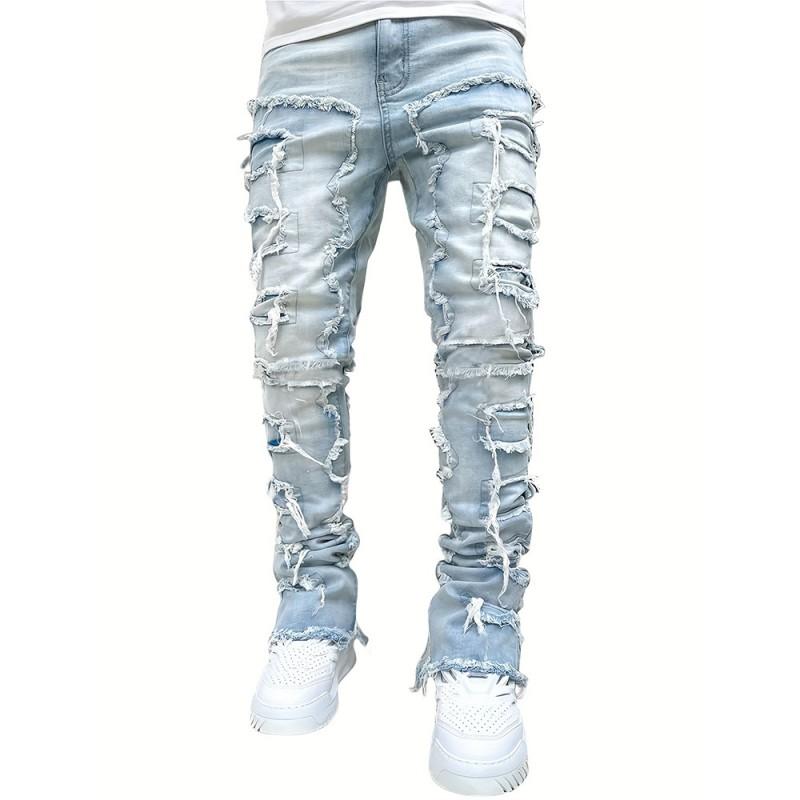 Stretch Straight Leg Jeans Teens Lightweight Denim Pants