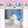 Adorable Resin Diy Miniature Snow Bunny Winter Scene Decor For Car Dashboard