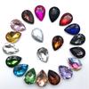 20PCS 10*14mm Craft DIY Jewelry Making Wholesale Teardrop Jewelry Accessories Crystal Rhinestone Loose Beads Handmade Glass Beads