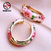 Round Clip Earrings For Women Fashion Flower Earrings Jewerly For Wedding Party Gifts