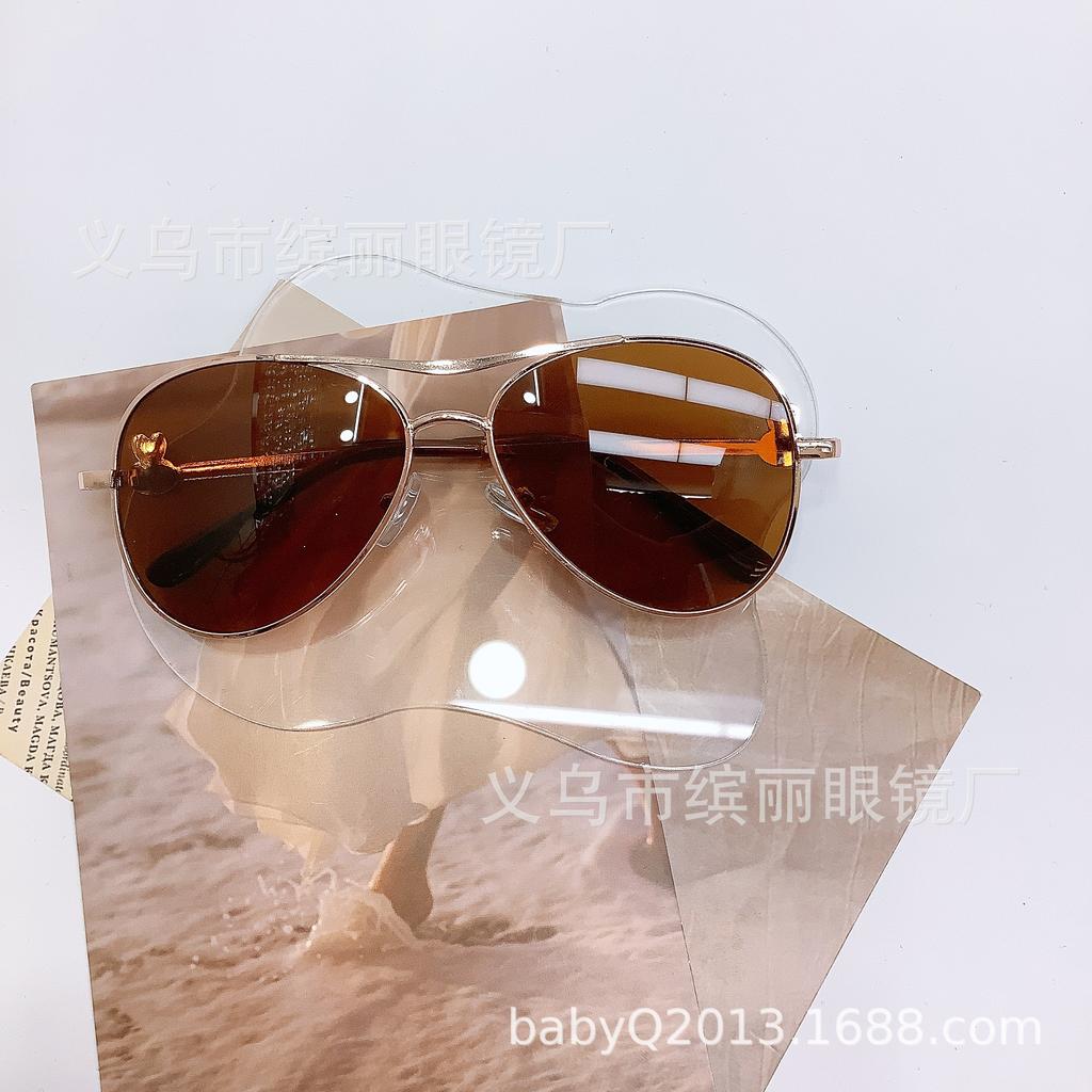 Классические очки-жабы для девочек, симпатичные солнцезащитные очки, модная металлическая оправа, защита глаз, защита от солнца, защита от ультрафиолета, очки для мальчиков