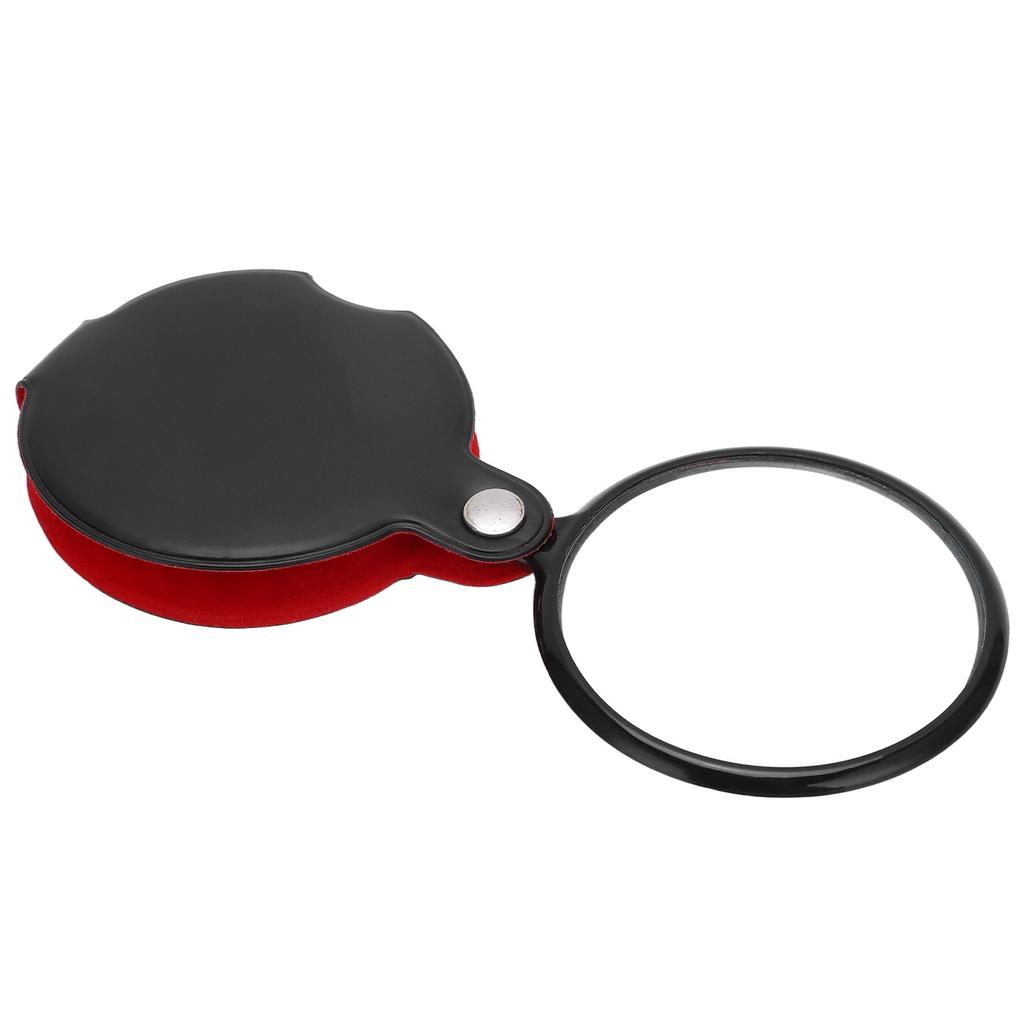 Pocket Magnifying Glass 3X Magnification ABS Nonslip Scratch Resistant Flexible Handle High Clarity