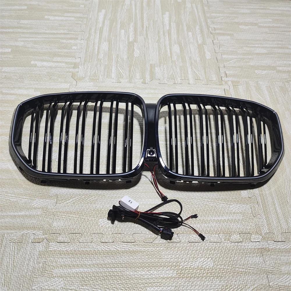 Dual Slat With LED Lights Front Kidney Grill Grille For BMW X5 G05 M50i M50d xDrive30d 40i 40d Pre-LCI 2018-2023 Bodykits Tuning