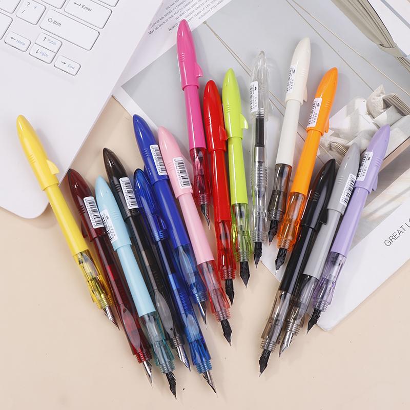 Пластиковые перьевые ручки 0,5 мм F-образный наконечник, симпатичные ручки в форме акулы, каллиграфические чернила, школьные канцелярские принадлежности, канцелярские принадлежности для студентов, подарки