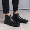 Senior British Style Leather Chelsea Ankle Boots High Top Office Business Casual Boot for Men Soft Comfort Quality Pointed Boots